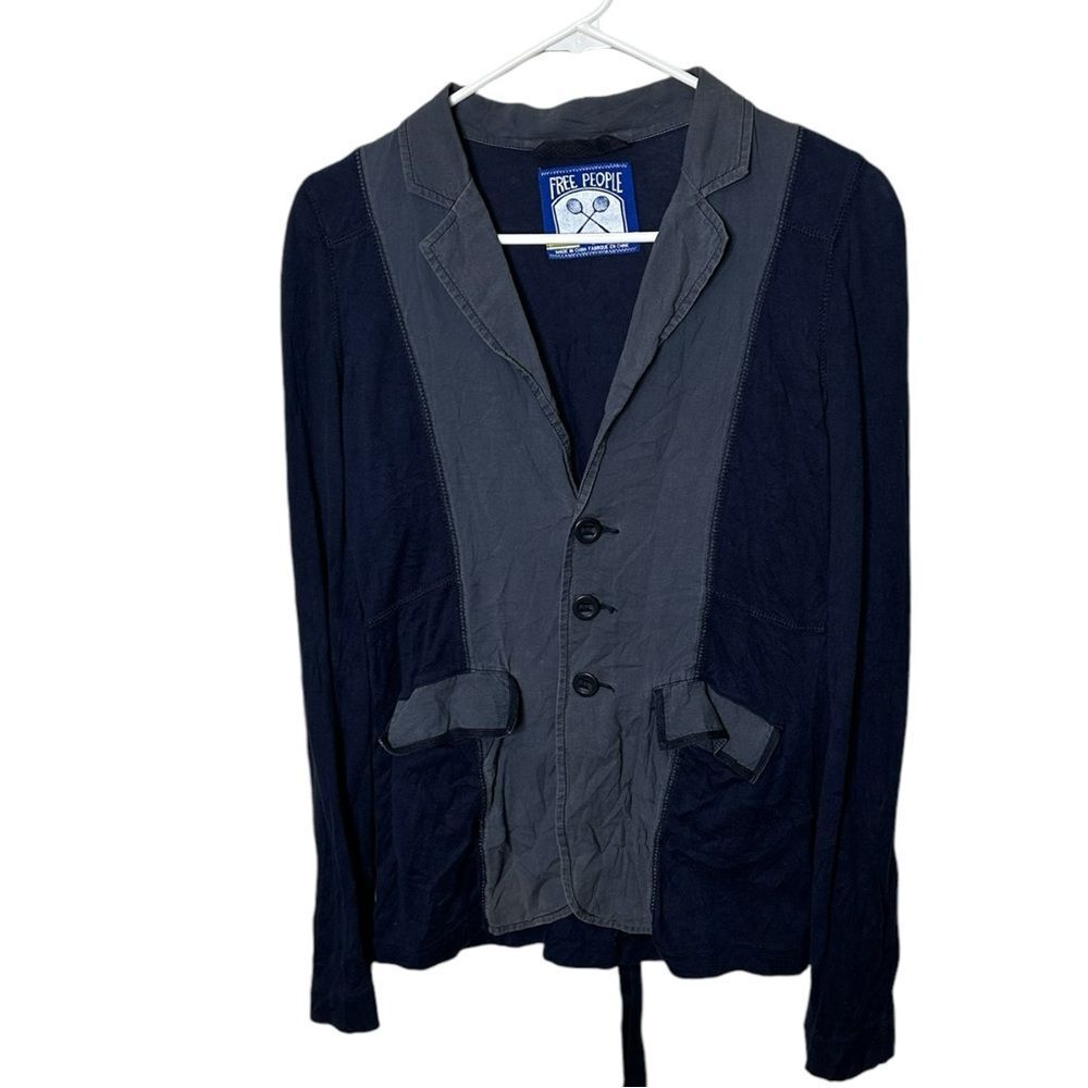 Free People , Jacket ,  Size 8 , Blue/Blue , Vintage , 100% Cotton missing tag